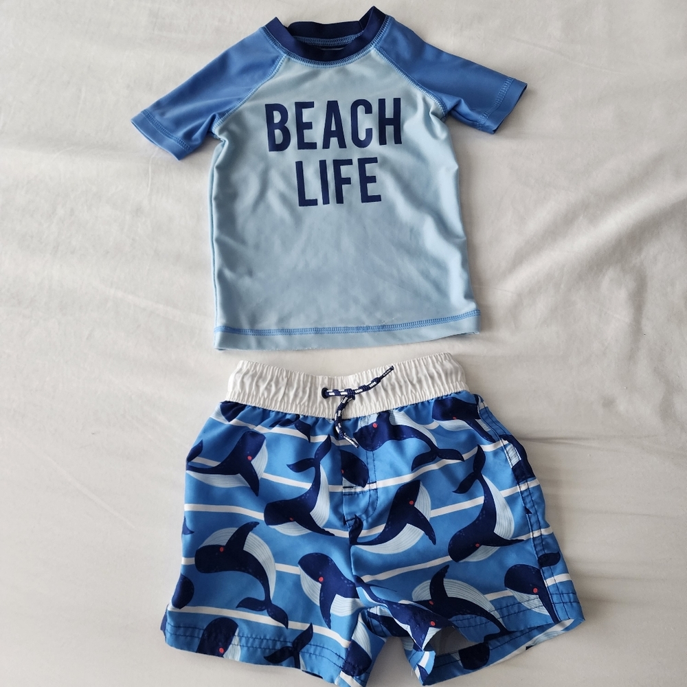 Toddler Swim Shirt and Swim Shorts